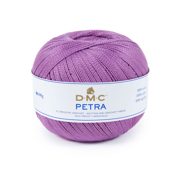 photo-Pelote de laine - 100% coton - Mauve - 53837 - DMC - Petra - Grosseur 5