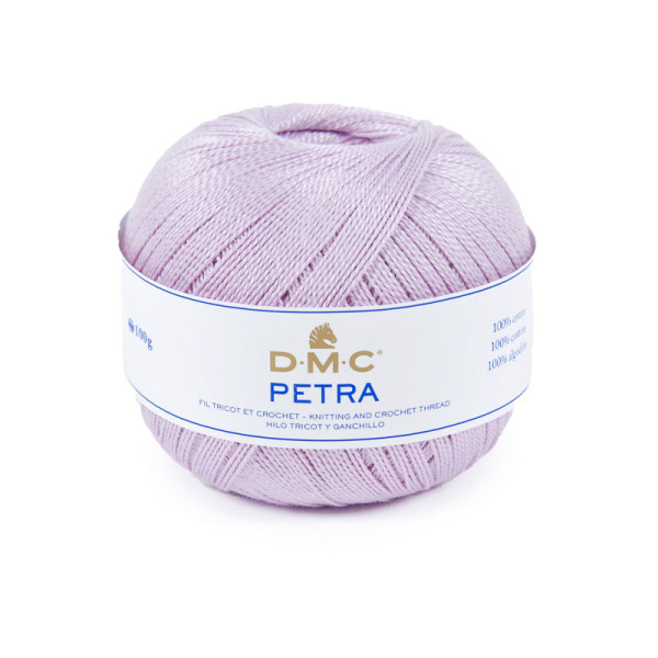 photo-Pelote de laine - 100% coton - Violet - 5211 - DMC - Petra - Grosseur 5