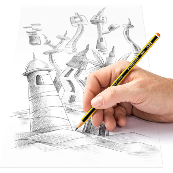 2 crayons graphite - 2B - Bois recyclé - Staedtler - Noris