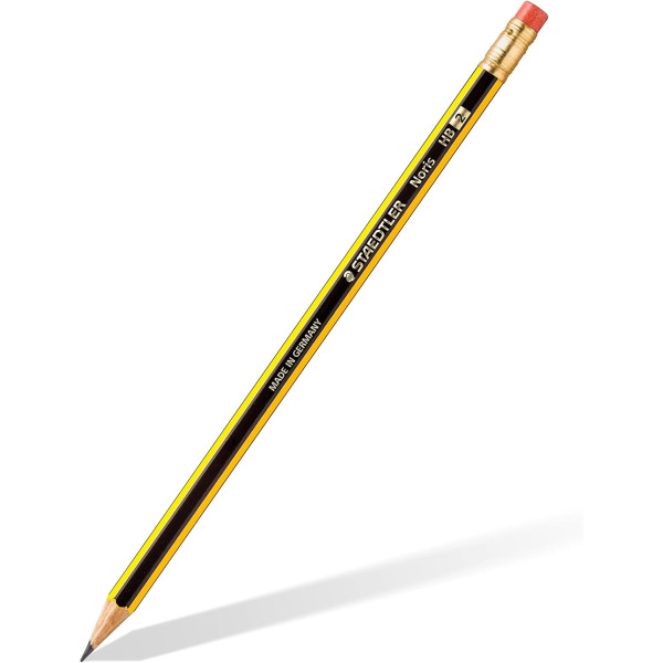 10 crayons graphite - HB - Embout gomme - Bois recyclé - Staedtler - Noris