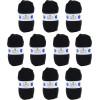 photo-10 pelotes - 100% acrylique - Noir - 965 - 50g - 140m - DMC - Knitty 4 - Tricot