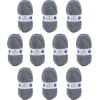 photo-10 pelotes - 100% acrylique - Gris - 838 - 50g - 140m - DMC - Knitty 4 - Tricot