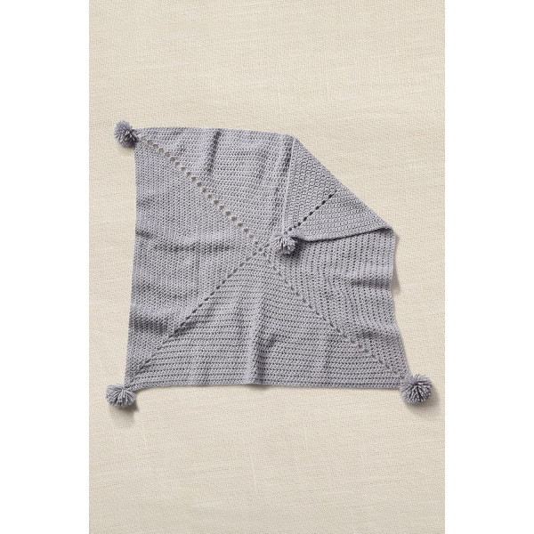 Kit crochet - Ma couverture bien-être - Gris - DMC - Intermédiaire - Laine, crochet
