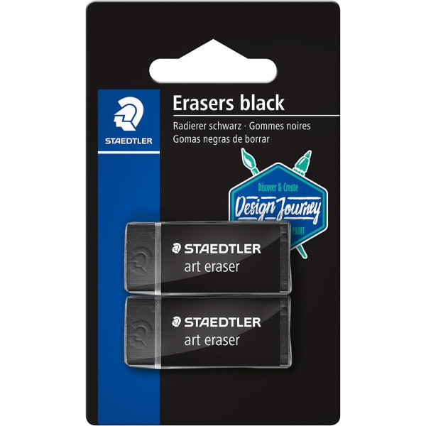 photo - Lot de 2 gommes - Noire - Plastique - Staedtler