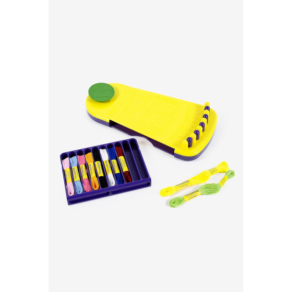 Tisseur - Pour faire des bracelets brésiliens - Coffret voyage - Inclus fils - Enfant dès 8 ans