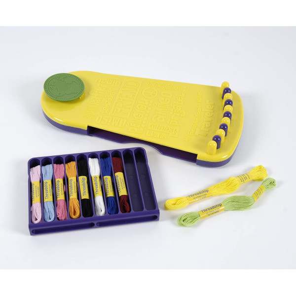 Tisseur - Pour faire des bracelets brésiliens - Coffret voyage - Inclus fils - Enfant dès 8 ans