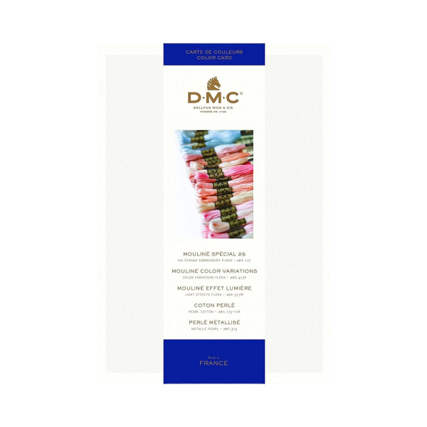 photo-Carte de nuances de fil à broder - DMC - Coton mouliné et perlé - Broderie