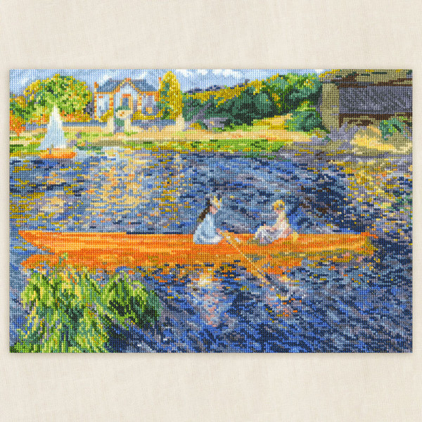 Kit point de croix - Canevas - La yole de Renoir - 30x23cm - DMC - Toile, fils et aiguille