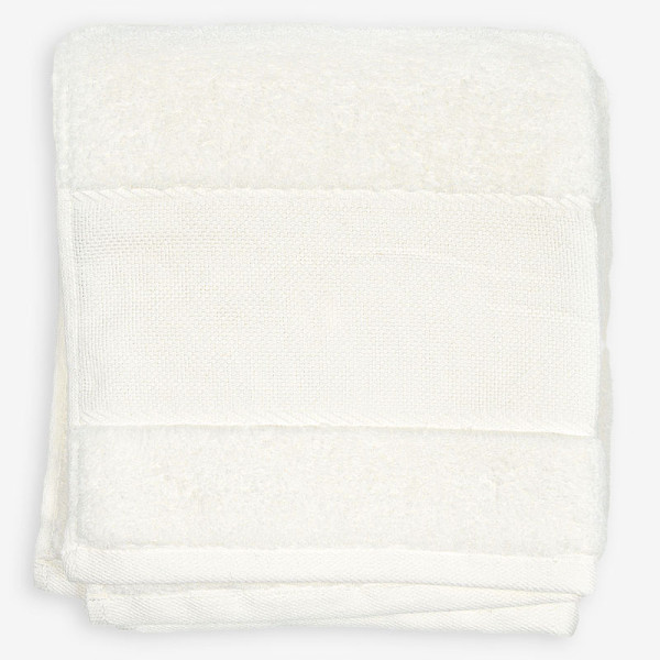 photo-Serviette de toilette - Ecru - 50x100 cm - A broder et personnaliser - DMC