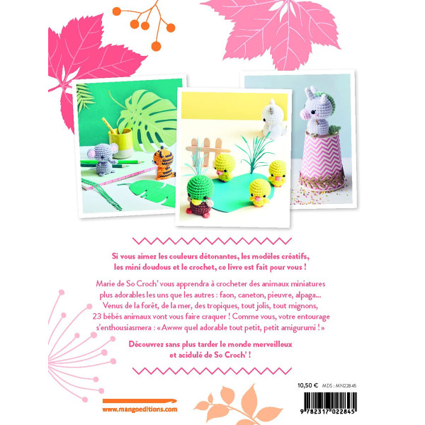 Livre - Adorable mini animaux - Atelier crochet - Marie Clesse de So Croch - Mango éditions