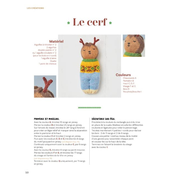 Livre - 20 doudous au tricot - Techniques de base simple - Facile et rapide - Editions du saxe
