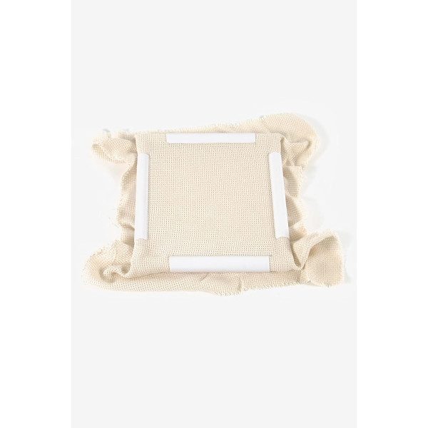 Tambour à broder - À assembler - 28x28cm - Carré - Blanc - Pour broderie - DMC