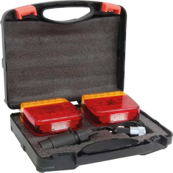 Kit de signalisation - Feux arrières - Remorque, caravane - LED - Wifi - 5 fonctions
