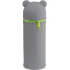 Trousse verticale - Scolaire - Gris - Koala - Silicone