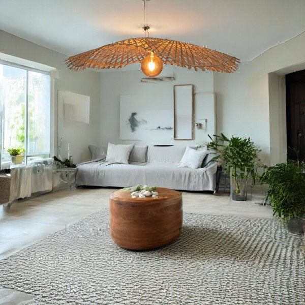 Abat-jour - Suspension - Bambou - 75cm de diamètre - Déco - Salon