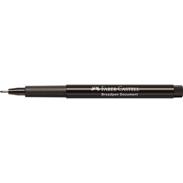 Lot de 10 feutres - Noir - Indélébile - 0,8mm - Broadpen document - Faber-Castell