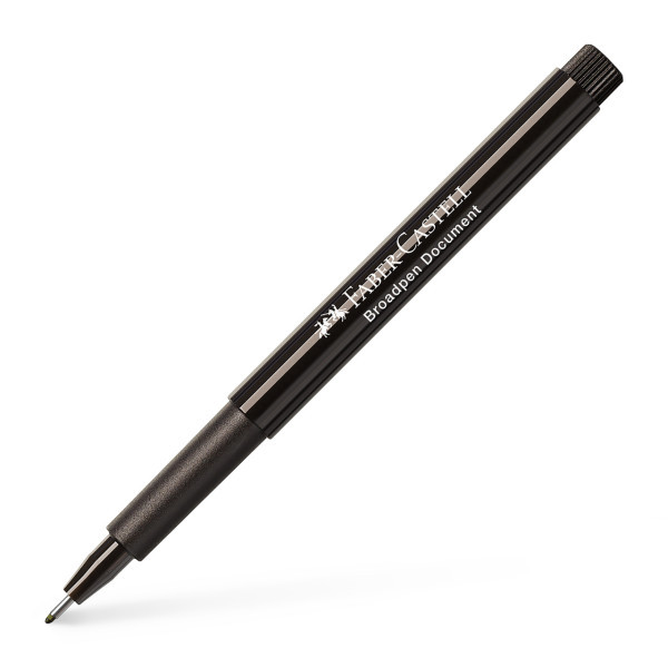 Lot de 10 feutres - Noir - Indélébile - 0,8mm - Broadpen document - Faber-Castell