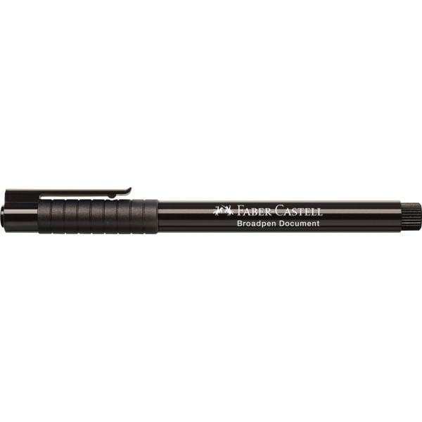 Lot de 10 feutres - Noir - Indélébile - 0,8mm - Broadpen document - Faber-Castell