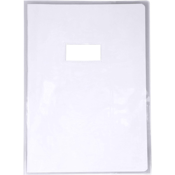photo - Protège cahier - A4 - 21x29,7cm - Transparent - Avec porte étiquette