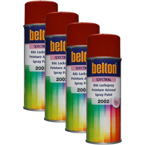 photo-4 bombes de peinture Belton Spectral RAL2002 Orange sang 400ml