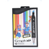 photo-Marqueurs à alcool - Double pointe - Dessin, illustration, manga - 12 couleurs - Graph'it