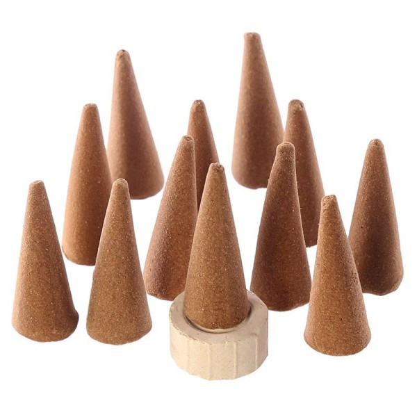 Cônes d'encens à brûler - Naturel - 4 boîtes de 10 - Satya Sai Baba Nag Champa