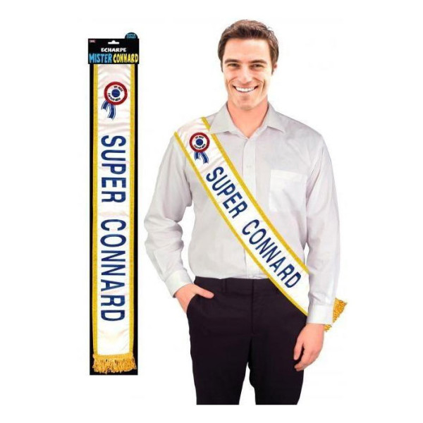photo-Echarpe - Super connard - Humour - Déguisement - Fête - Anniversaire