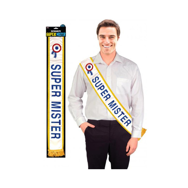 photo-Echarpe - Super mister - Déguisement - Fête - Anniversaire