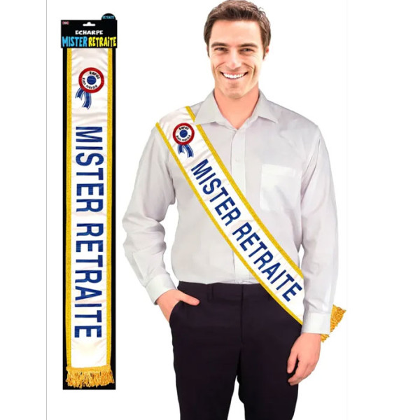 photo-Echarpe - Mister retraite - Déguisement - Fête - Anniversaire