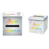 photo-Urne - Joyeux anniversaire - Multi couleur métallisé - 20x20x20cm - Carton - A monter - Cagnotte