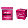 photo-Urne - Joyeux anniversaire - Rose métallisé - 20x20x20cm - Carton - A monter - Cagnotte