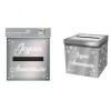 photo-Urne - Joyeux anniversaire - Argent métallisé - 20x20x20cm - Carton - A monter - Cagnotte