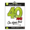 photo-T-shirt à dédicacer - Anniversaire 40 ans - Avec feutre inclus - Taille unique