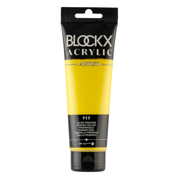 photo-Peinture acrylique - Jaune primaire - 717 - BLOCKX Artist - Qualité beaux-arts - Tube 120ml