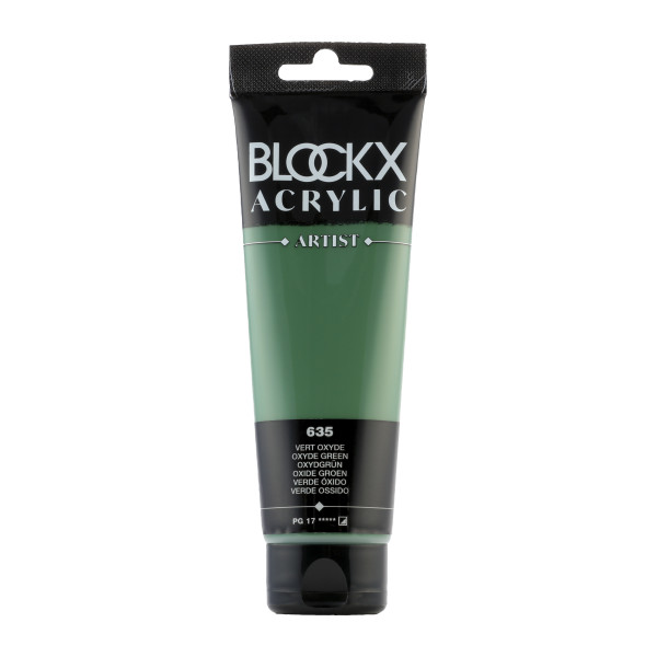photo-Peinture acrylique - Vert oxyde - 635 - BLOCKX Artist - Qualité beaux-arts - Tube 120ml