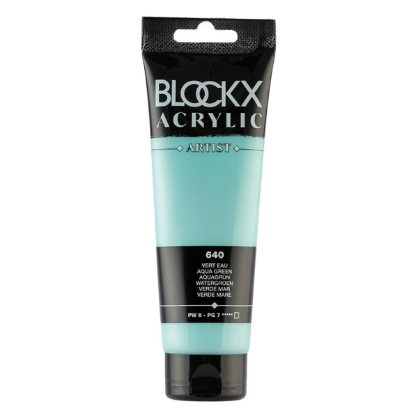 photo-Peinture acrylique - Vert eau - 640 - BLOCKX Artist - Qualité beaux-arts - Tube 120ml