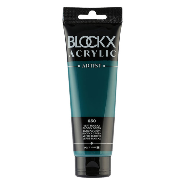 photo-Peinture acrylique - Vert Blockx - 650 - BLOCKX Artist - Qualité beaux-arts - Tube 120ml