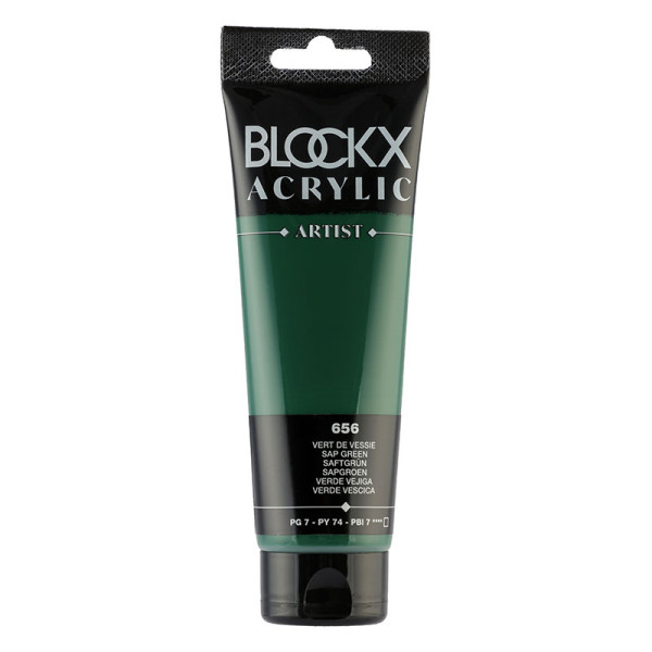 photo-Peinture acrylique - Vert de vessie - 656 - BLOCKX Artist - Qualité beaux-arts - Tube 120ml