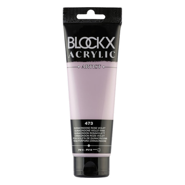 photo-Peinture acrylique - Quinacridone rose violet - 473 - BLOCKX Artist - Qualité beaux-arts - Tube 120ml