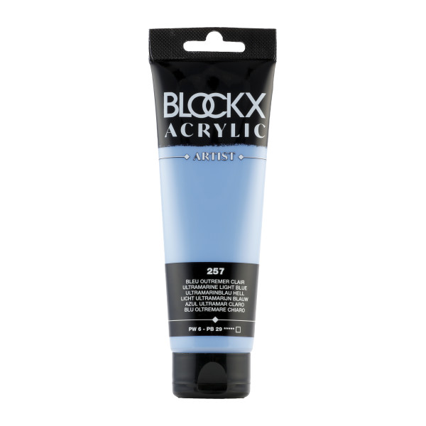 photo-Peinture acrylique - Bleu outremer clair - 257 - BLOCKX Artist - Qualité beaux-arts - Tube 120ml