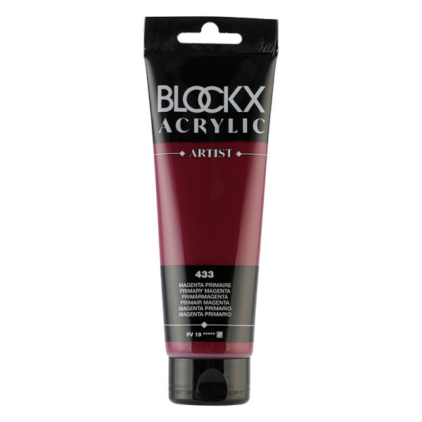 photo-Peinture acrylique - Magenta primaire - 433 - BLOCKX Artist - Qualité beaux-arts - Tube 120ml