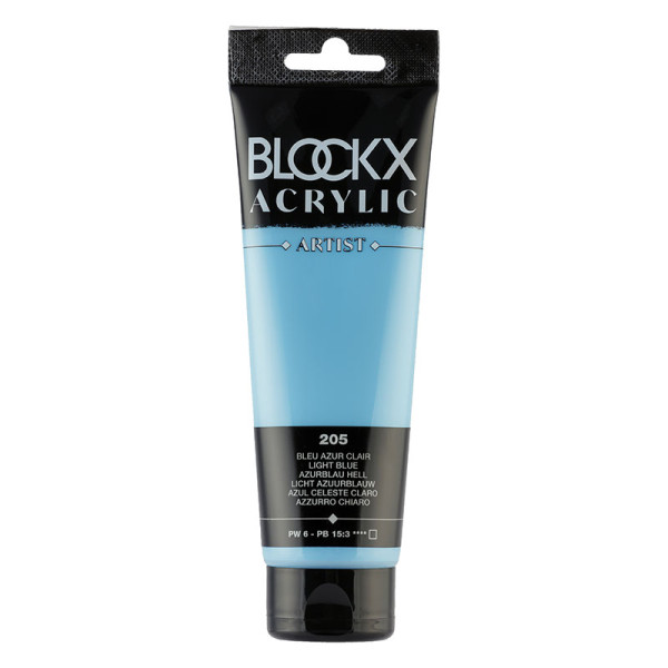 photo-Peinture acrylique - Bleu azur clair - 205 - BLOCKX Artist - Qualité beaux-arts - Tube 120ml