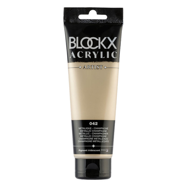 photo-Peinture acrylique - Champagne - 042 - BLOCKX Artist - Qualité beaux-arts - Tube 120ml