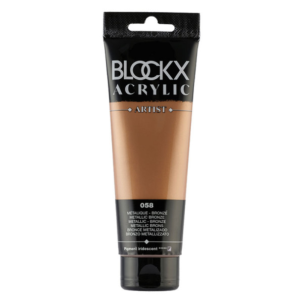 photo-Peinture acrylique - Bronze - 058 - BLOCKX Artist - Qualité beaux-arts - Tube 120ml