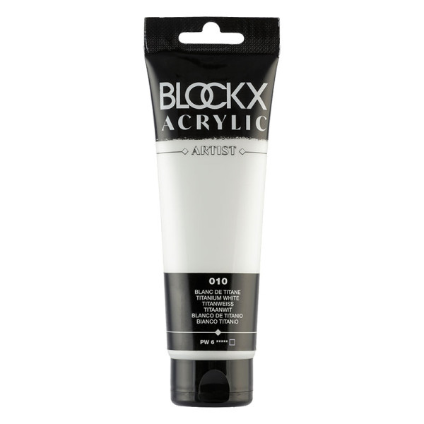 photo-Peinture acrylique - Blanc de titane - 010 - BLOCKX Artist - Qualité beaux-arts - Tube 120ml
