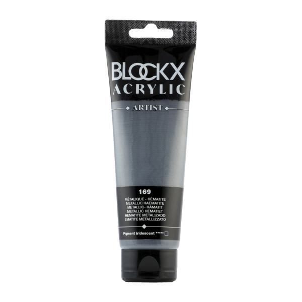 photo-Peinture acrylique - Hématite - 169 - BLOCKX Artist - Qualité beaux-arts - Tube 120ml