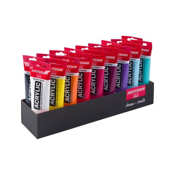 Set peinture acrylique de 18 tubes - Amsterdam