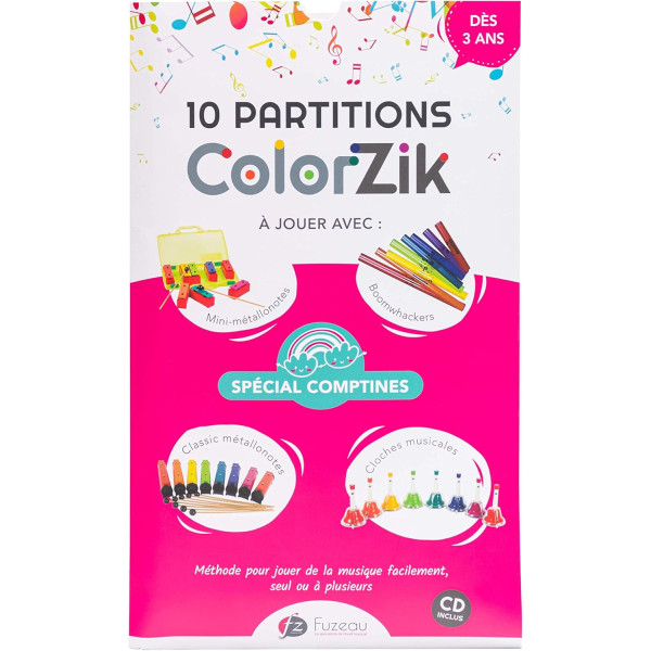 photo - Livre + CD - Apprendre à jouer d'un instrument - Colorzik - Spécial Comptines