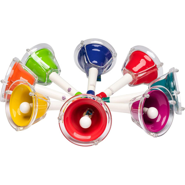 Jeu chromatique - 8 cloches accordées - Initiation à la musique - Enfant dès 3 ans