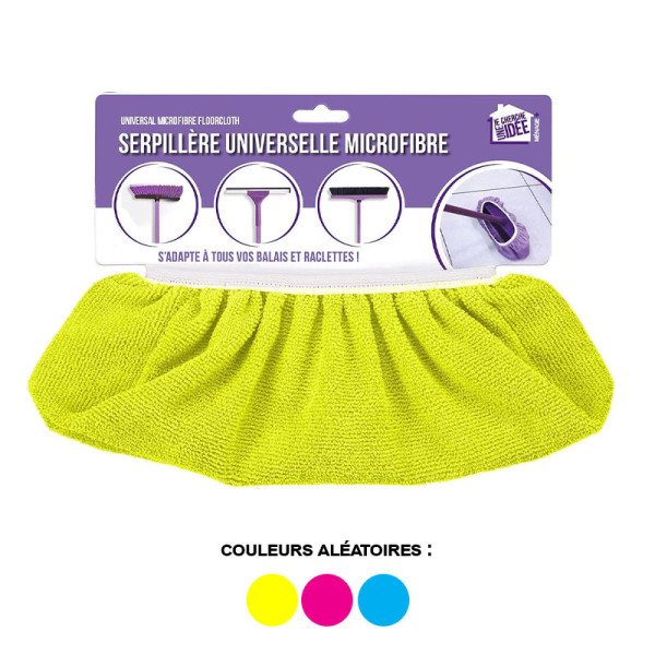 Serpillière - Microfibre - Réutilisable - Universelle - Adaptable - Ménage